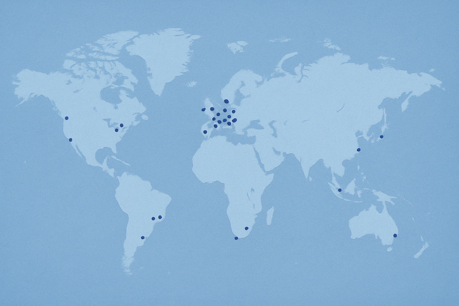 World Map with Server Locations